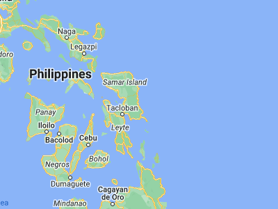 Map showing location of Lalauigan (11.58917, 125.46972)