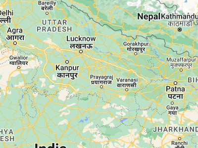 Map showing location of Lālganj (25.93182, 81.70478)