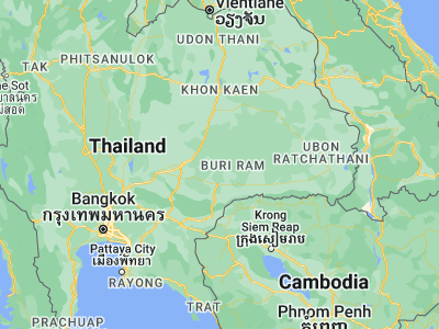 Map showing location of Lam Plai Mat (15.0252, 102.83894)