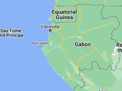 Map showing location of Lambaréné (-0.7001, 10.24055)