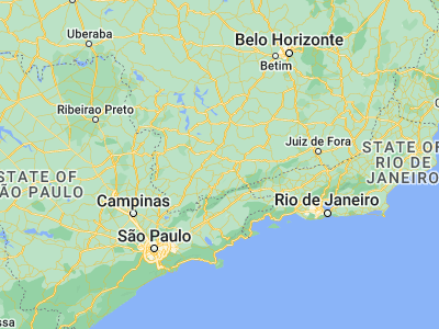 Map showing location of Lambari (-21.97556, -45.35028)