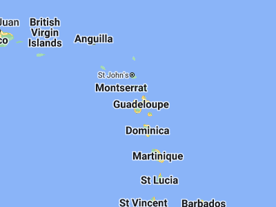 Map showing location of Lamentin (16.27105, -61.63124)