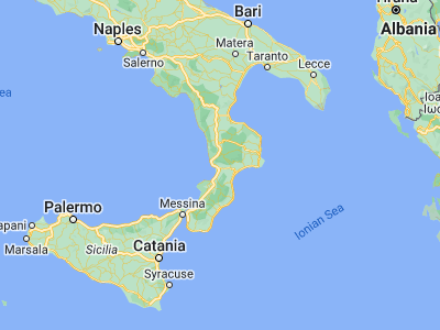Map showing location of Lamezia Terme (38.96589, 16.3092)