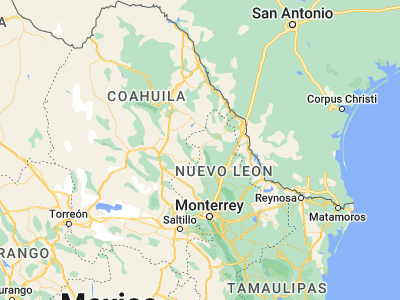 Map showing location of Lampazos de Naranjo (27.02611, -100.50528)