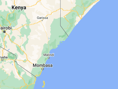 Map showing location of Lamu (-2.27169, 40.90201)