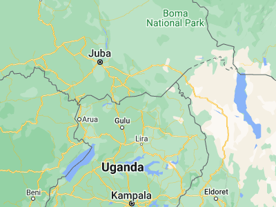 Map showing location of Lamwo (3.52972, 32.8016)