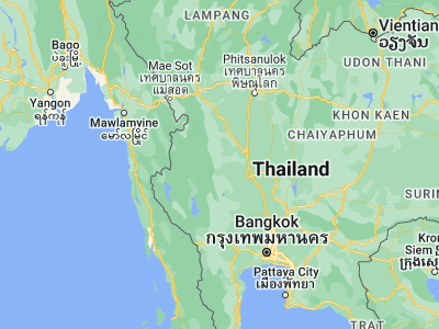 Map showing location of Lan Sak (15.45289, 99.57606)