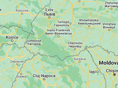 Map showing location of Lanchyn (48.55781, 24.75622)