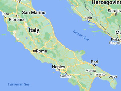 Map showing location of Lanciano (42.21674, 14.38822)