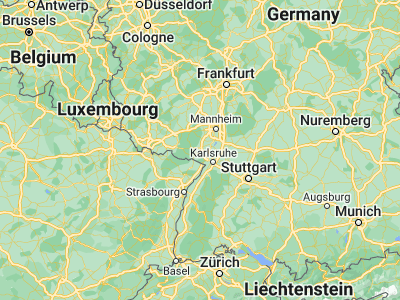 Map showing location of Landau in der Pfalz (49.19844, 8.11692)