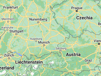 Map showing location of Landshut (48.53333, 12.15)
