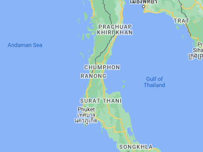 Map showing location of Lang Suan (9.94561, 99.07847)