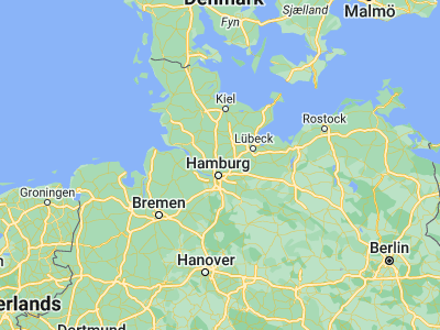 Map showing location of Langenhorn (53.66556, 10.00137)