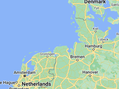 Map showing location of Langeoog (53.75, 7.48333)