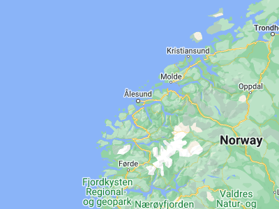 Map showing location of Langevåg (62.43745, 6.18915)