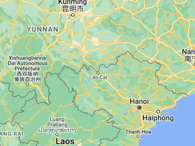 Map showing location of Lào Cai (22.48333, 103.95)