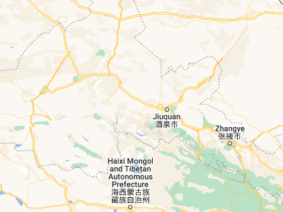 Map showing location of Laojunmiao (39.83333, 97.73333)