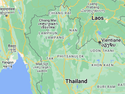 Map showing location of Lap Lae (17.65211, 100.03892)