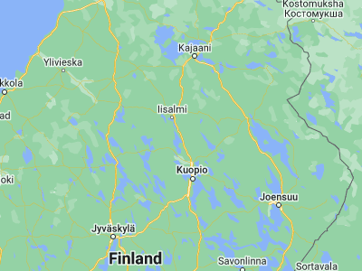 Map showing location of Lapinlahti (63.36667, 27.4)