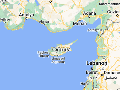 Map showing location of Lapithos (35.3375, 33.17917)