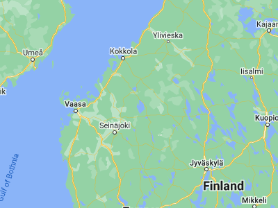 Map showing location of Lappajärvi (63.2, 23.63333)