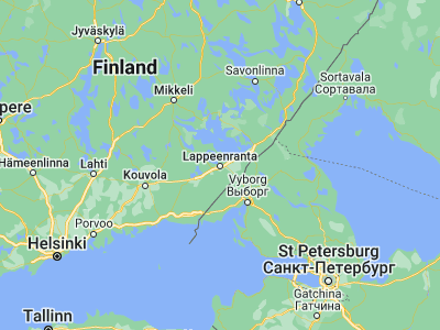 Map showing location of Lappeenranta (61.05871, 28.18871)