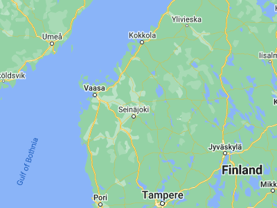 Map showing location of Lapua (62.96927, 23.0088)