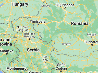 Map showing location of Lăpuşnicel (44.98306, 22.22694)