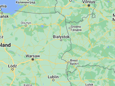 Map showing location of Łapy (52.9911, 22.88422)