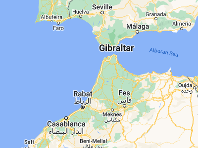 Map showing location of Larache (35.19321, -6.15572)