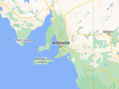 Map showing location of Largs Bay (-34.8, 138.46667)