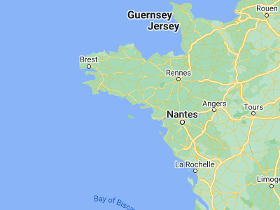 Map showing location of Larmor-Baden (47.58341, -2.8944)
