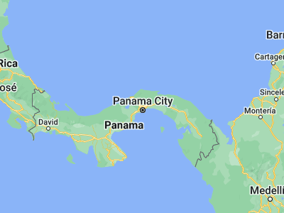 Map showing location of Las Cumbres (9.08333, -79.53333)