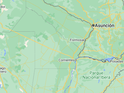 Map showing location of Las Garcitas (-26.58333, -59.8)