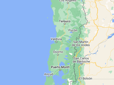 Map showing location of Las Gaviotas (-39.86653, -73.18834)