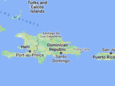 Map showing location of Las Guáranas (19.1931, -70.20835)