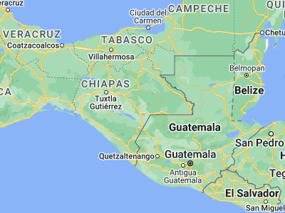 Map showing location of Las Margaritas (16.3119, -91.98028)