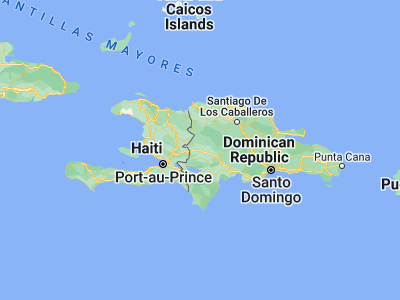 Map showing location of Las Matas de Farfán (18.87309, -71.51656)