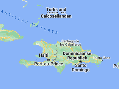 Map showing location of Las Matas de Santa Cruz (19.67119, -71.50471)
