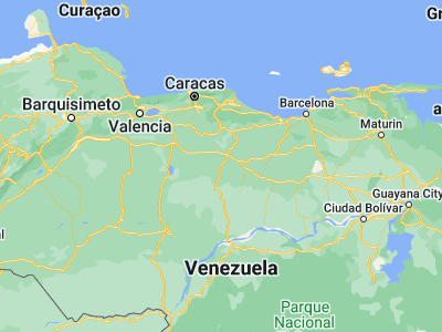 Map showing location of Las Mercedes (9.11018, -66.39718)