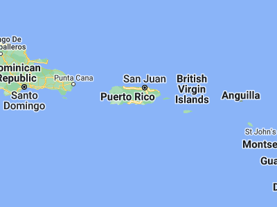 Map showing location of Las Ochenta (17.98469, -66.31795)