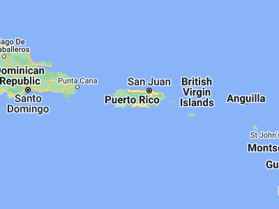 Map showing location of Las Ollas (18.03302, -66.42434)