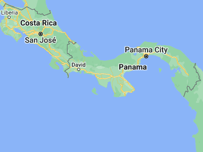 Map showing location of Las Palmas (8.13333, -81.45)