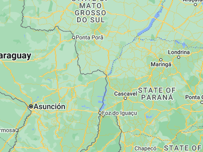 Map showing location of Las Palomas (-24.08333, -54.51667)