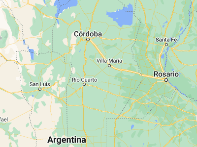 Map showing location of Las Perdices (-32.69794, -63.70634)