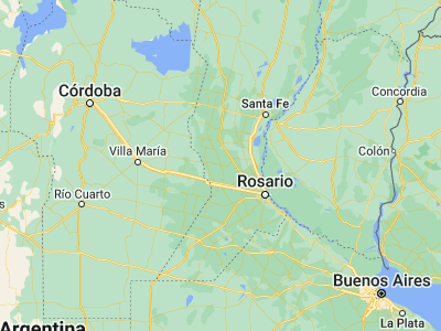 Map showing location of Las Rosas (-32.47661, -61.58041)
