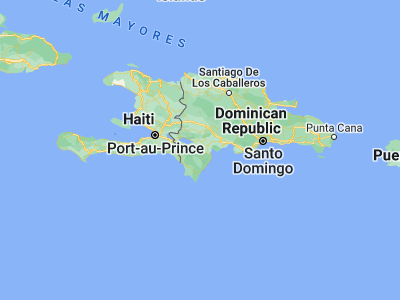 Map showing location of Las Salinas (18.27485, -71.31596)