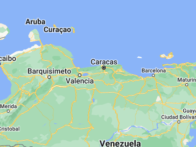 Map showing location of Las Tejerías (10.25237, -67.18472)