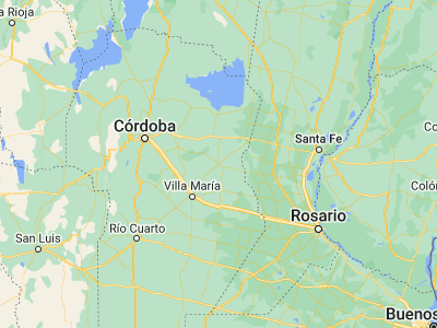 Map showing location of Las Varillas (-31.87208, -62.71946)