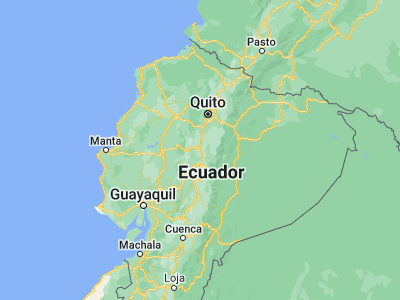 Map showing location of Latacunga (-0.93333, -78.61667)